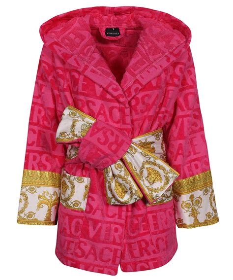 versace baroque bath robe|Versace hooded bathrobe.